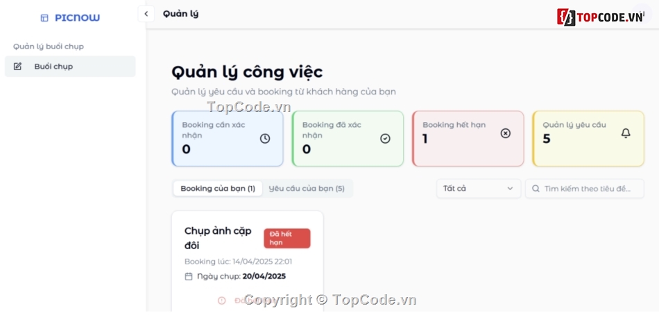 source code chụp ảnh,website đặt lịch chụp ảnh,nextjs nestjs source code,source code marketplace,thanh toán vnpay source code,dashboard admin